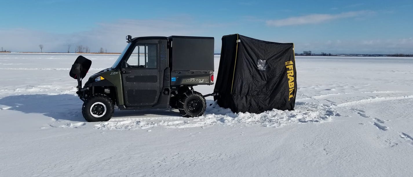Polaris Ranger with Ice shack